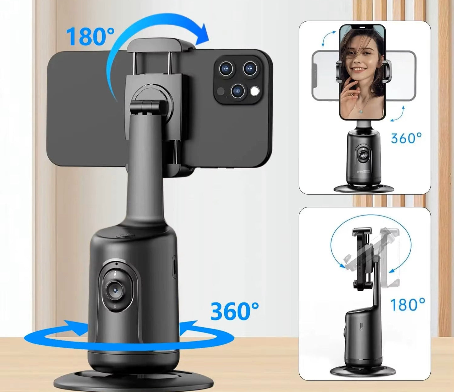 360 Rotation Auto Face Tracking Phone Holder