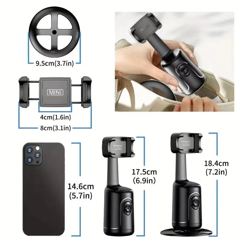 360 Rotation Auto Face Tracking Phone Holder
