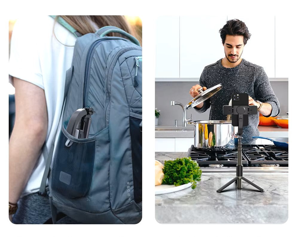 Portable Bluetooth Selfie Stick with Light