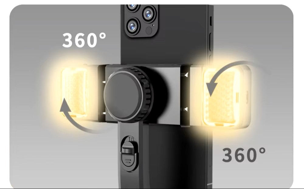 Portable Bluetooth Selfie Stick with Light