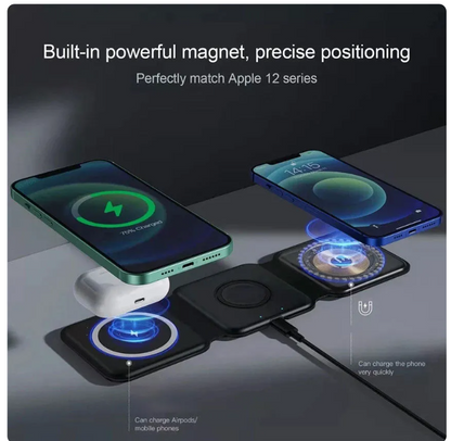 HomeBlissBoutique™ 3 in 1 Magnetic Wireless Charger