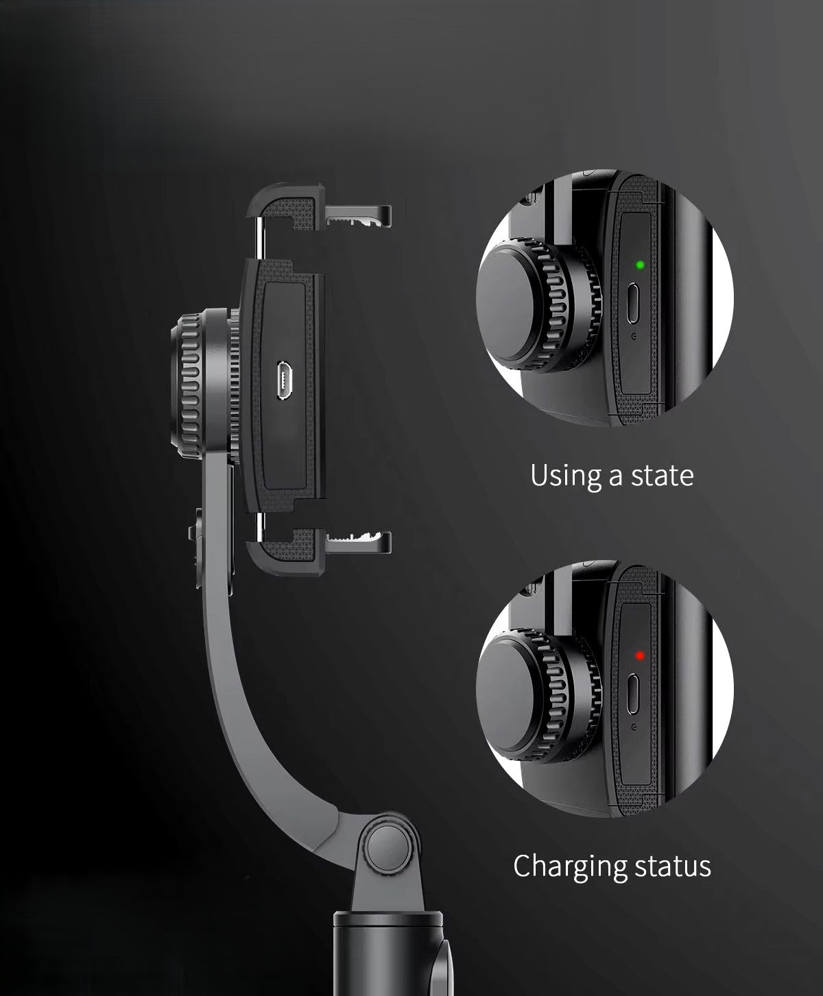 Portable Bluetooth Selfie Stick with Light