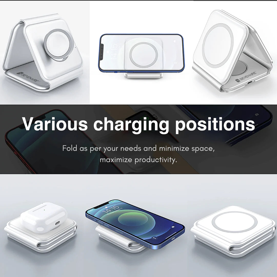 HomeBlissBoutique™ 3 in 1 Magnetic Wireless Charger