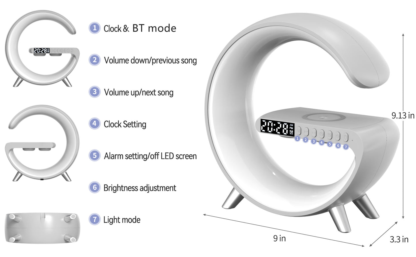 HomeBlissBoutique™ G-Speaker  Cordless Lamp