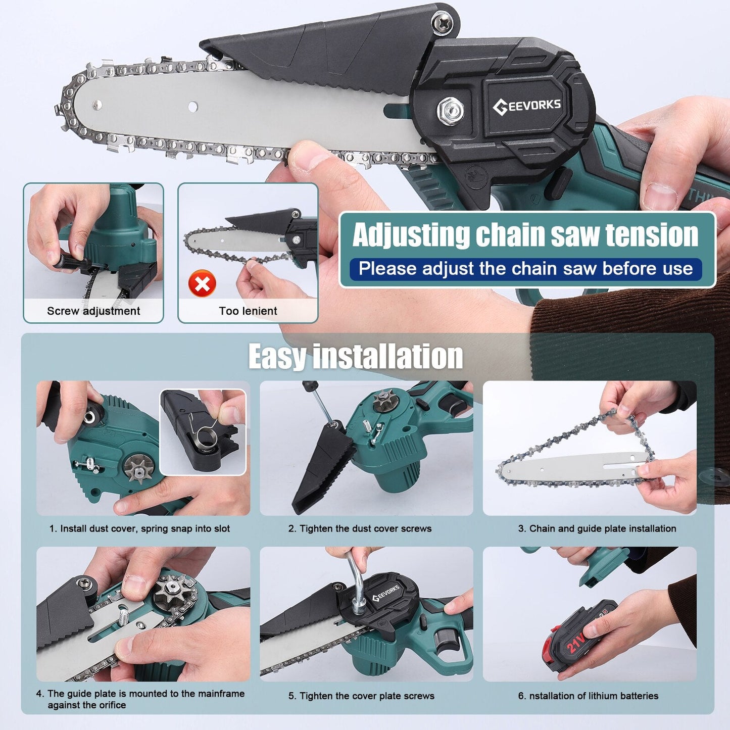 HomeBlissBoutique™ Cordless Electric Chainsaw